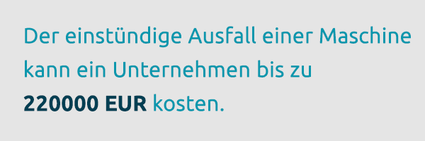 Kosten eines einstündigen Maschinenausfalls