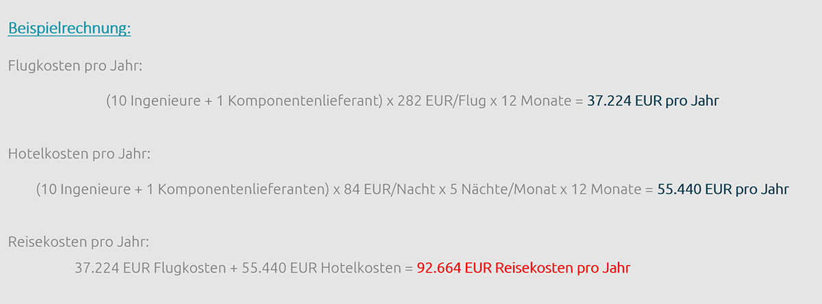 Beispielrechnung Nutzen von Remote Support