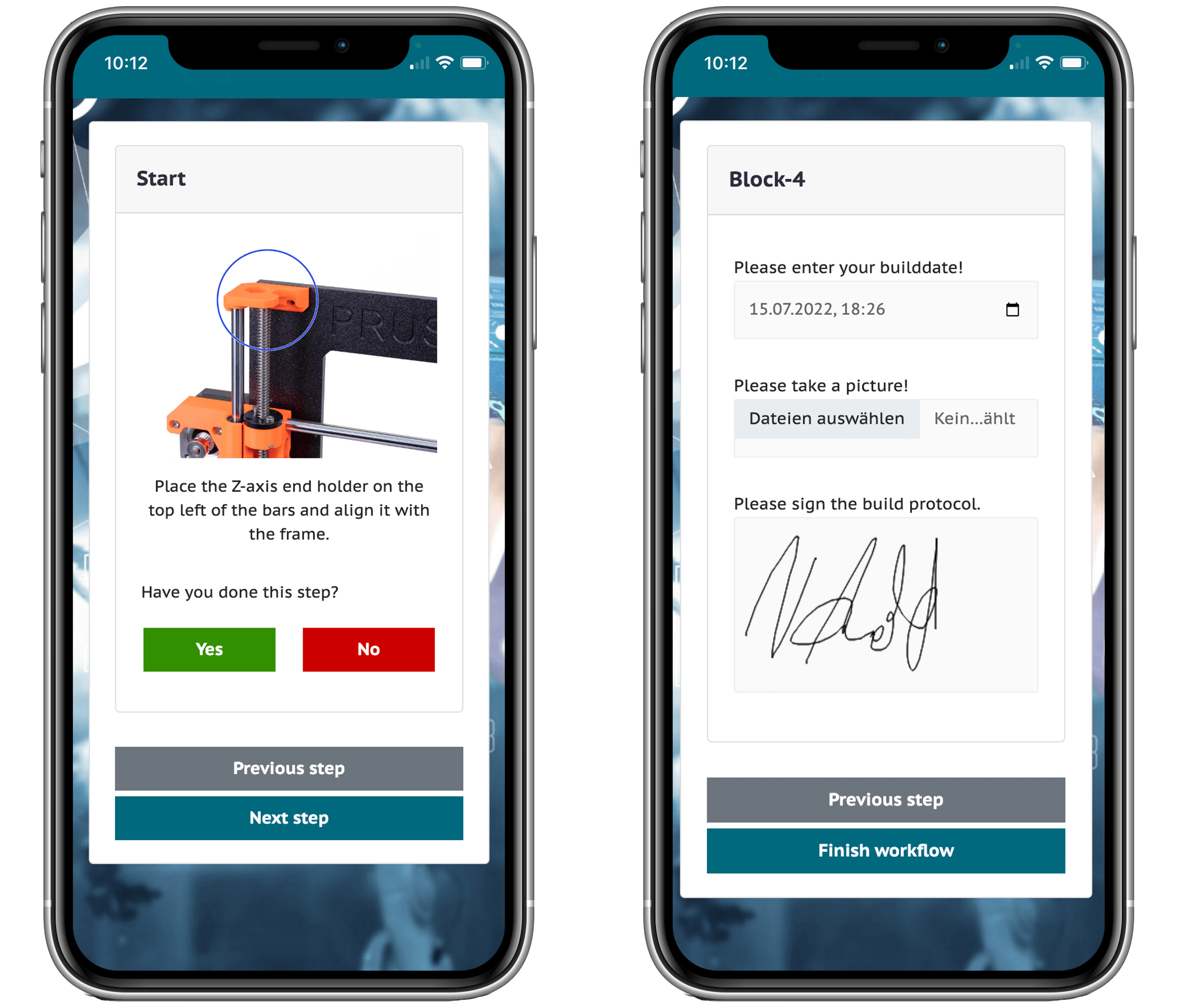 ADTANCE Workflow on the smartphone ADTANCE Workflow on the smartphone