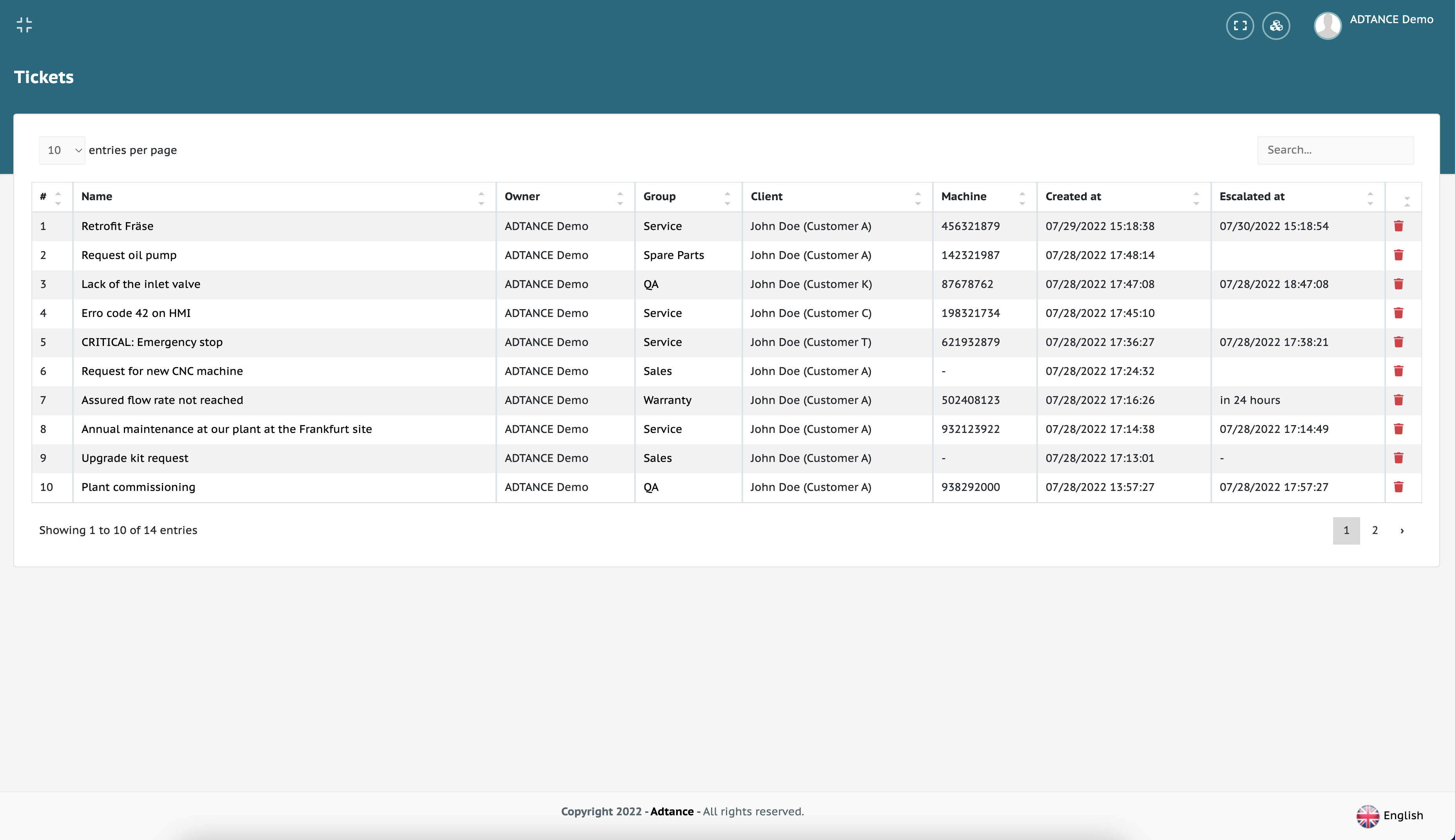 ADTANCE Ticketing System